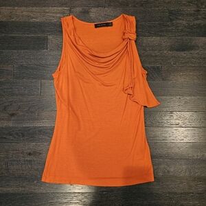 The Limited Cowl Neck Tank - Orange - SZ Small